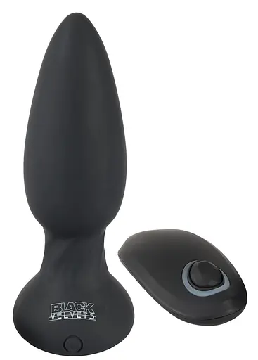 Анальна пробка Orion Black Velvets RC Shaking Plug 14.2 см (чорний)