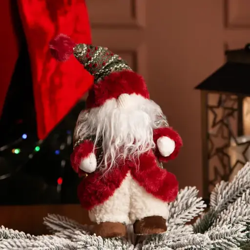 Новорічна фігурка Скандинавський Санта 15×14×38 см Червоний Yiwu CR-4-9 - фото 2