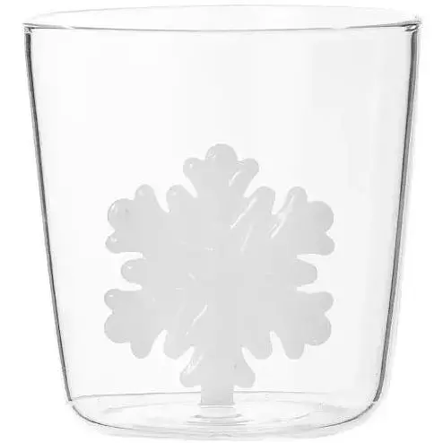 Новорічний стакан Olens 102-1177 із фігуркою всередині Сніжинка 360 мл прозорий - фото 1