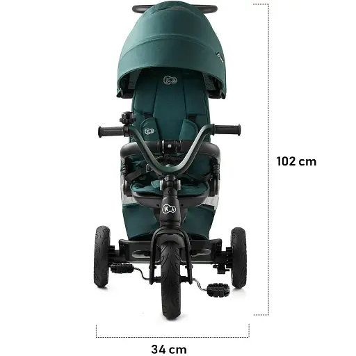 Трехколесный велосипед Kinderkraft Easytwist Midnight Green (KKRETWIGRE0000) - фото 8