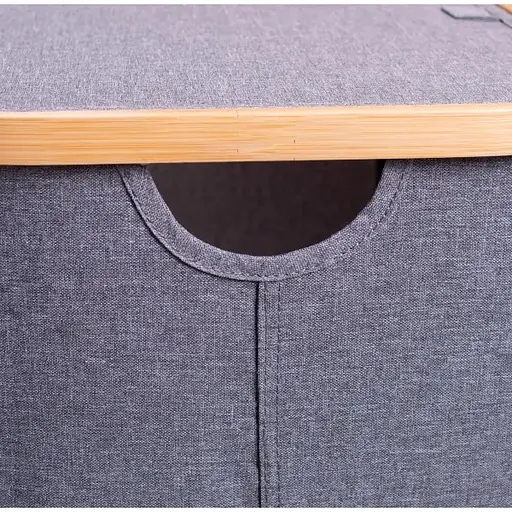 Кошик для білизни Yiwu HP-41-16 текстильний 40х30х60 см з кришкою  - фото 5