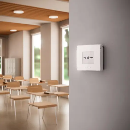 Беспроводная настенная кнопка для активации пожарной тревоги Ajax вручную для жилых объектов Manual Call Point, jeweller, беспроводной, белый - фото 2