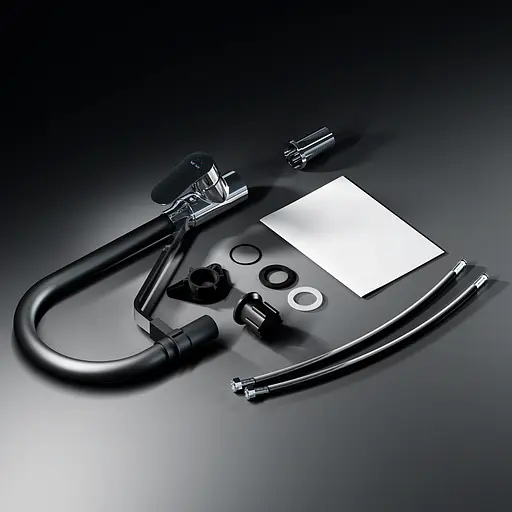 Смеситель для кухни на две воды Am.Pm Like black F8007802 Черный матовый - фото 8