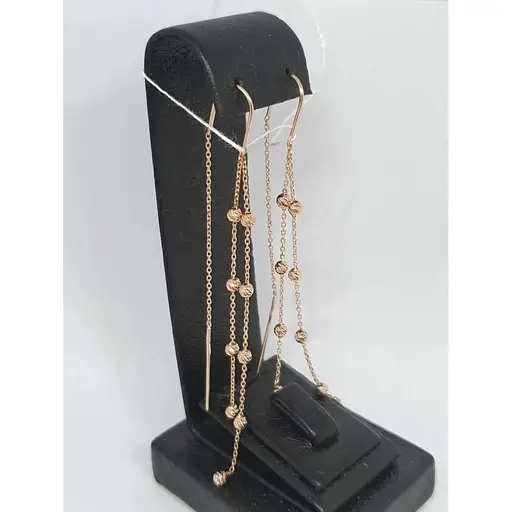 Золотые серьги-протяжки Tango. 580109 - фото 4