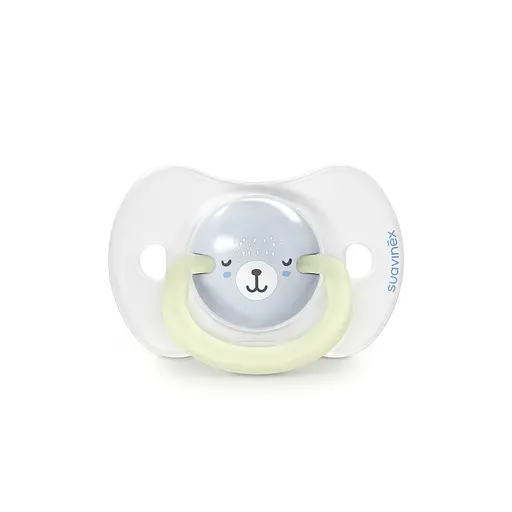 Пустушка фізіологочна нічна Suavinex Night and day набір: 2 шт., 0-6 місяців блакитна з малюнком (309098) - фото 2