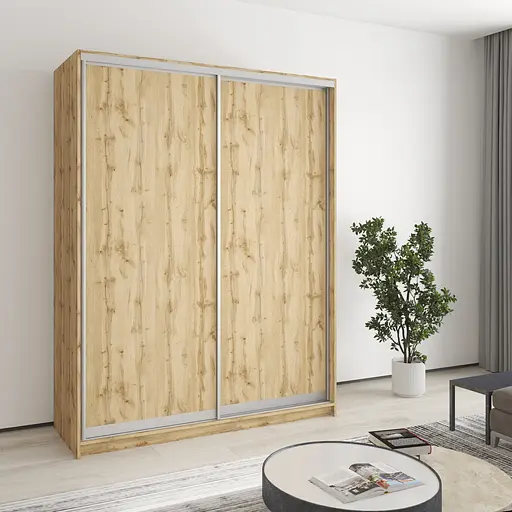 Шафа-купе дводверна MebelStar Стандарт AL 2ДСП 160x60x210 см Дуб тахо (MBS-3456)