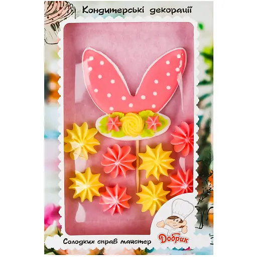 Набор кондитерских декораций Добрик Ушки кролика цвет в ассортименте - фото 5