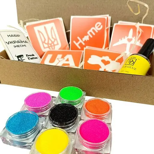 Набір для біо-тату Україна - неон ua-neon-set - фото 4