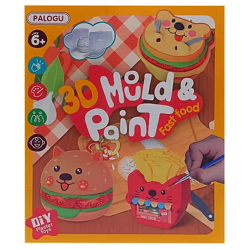 Набор для творчества Гипсовая раскраска "Fast Food" S138-33(Fast food) гипс, формы, краски