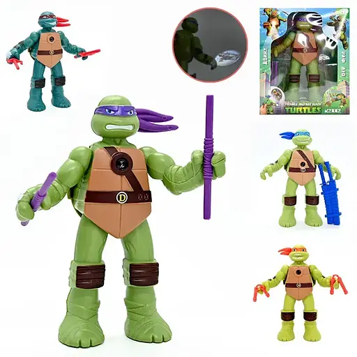 Ігрова фігурка з проектором Ніндзя-черепашка, 14.5 см, 0810B (В асортименті) - фото 6