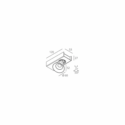 Накладной светильник Skarlat RSLC74131-1 1×7W BK 3000K - фото 2