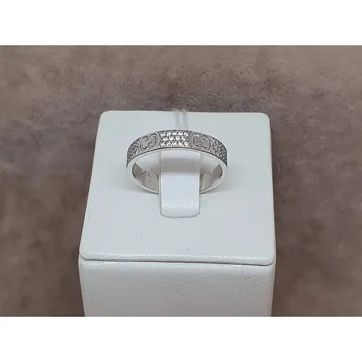 Серебряное кольцо Агни ГЕЛЛА с фианитами. 1612/1Р-CZ 17,5 18 - фото 4