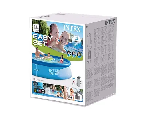 Басейн наливний 28142 Intex круглий 396*84 см, картриджним фільтром, в коробці (6941057400174) - фото 1