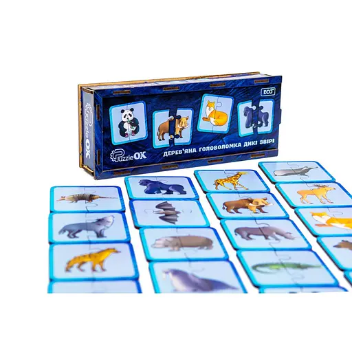 Дерев'яна головоломка "Дикі тварини" PuzzleOK Puz-44657, 40 елементів - фото 5