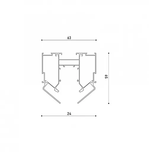 Магнітний трек для натяжної стелі під гарпун 2M KLOODI KDMG-HARPOON TR 2M BK - фото 2
