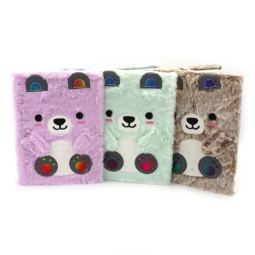 Блокнот пухнастий Bear 2339-2MRB, А5, 80 аркушів, 80 г/м² (В асортименті) - фото 2