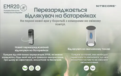 Аккумуляторный фумигатор Nitecore EMR20 от насекомых и грызунов + пластины - фото 8