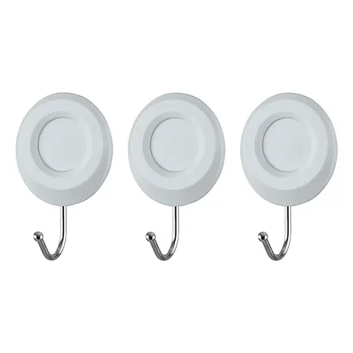 Набор самоклеящихся крючков Ardesto Круг пластик серый 3 шт. (ARHC2803RB)