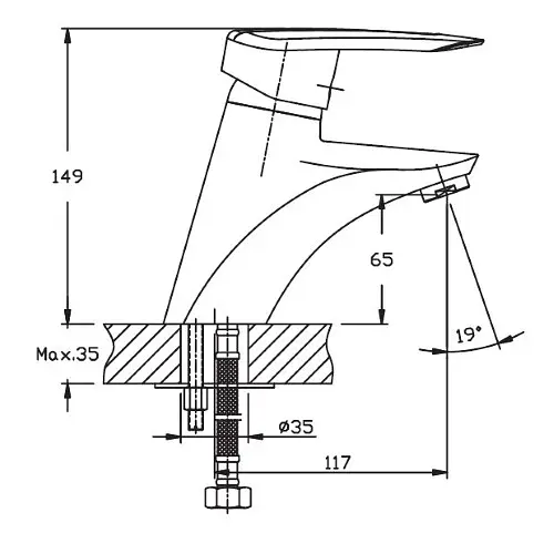 Смеситель для умывальника Haiba DISK 001 (HB0050) - фото 2