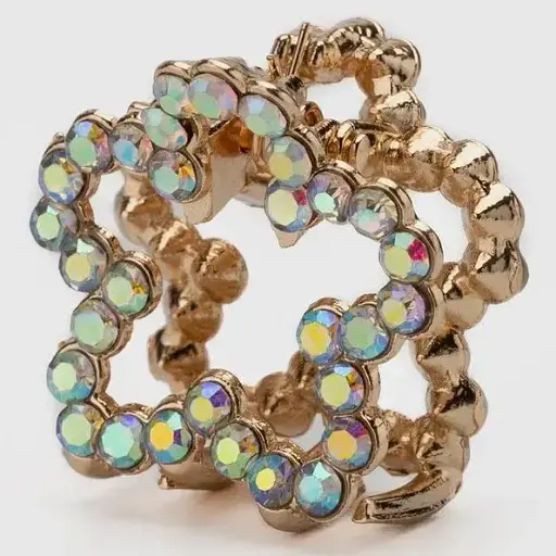 Заколка-краб 3-6,9-18 цветок Золотой (2000989920212A) - фото 1