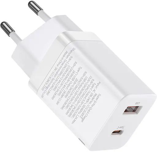 Зарядное устройство для Baseus Super Si Pro Quick Charger C+U 30W White (CCSUPP-E02) - фото 2
