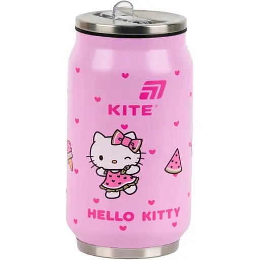 Термочашка Kite Hello Kitty з трубочкою 350 мл (HK25-1263) - фото 1