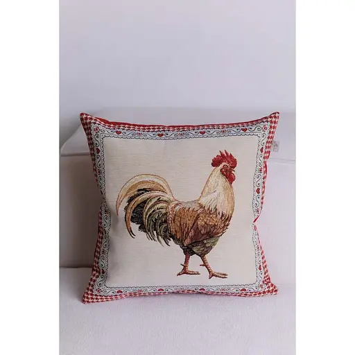 Подушка гобеленовая Прованс Добробут Петух 45х45 см (44438) - фото 3