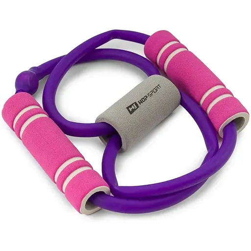 Эспандер резиновый Hop-Sport HS-L042YG с ручками фиолетовый - фото 3