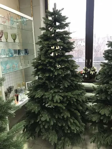 Штучна пухнаста ялинка Преміум (висота 1.50 м) лита (Зелена) - фото 9