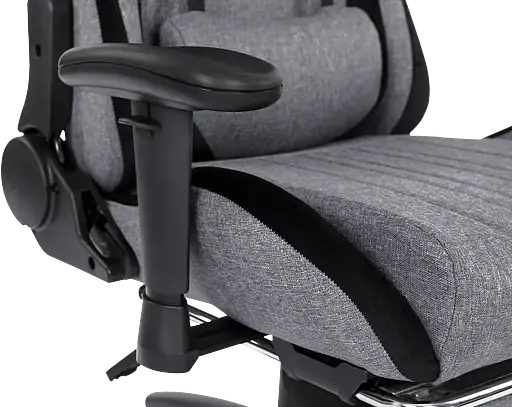 Геймерское кресло GT Racer серое с черным (X-2534-F Fabric Gray/Black Suede) - фото 8