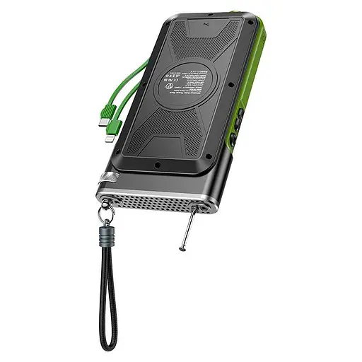 Зовнішній акумулятор із сонячною панеллю Solar 20000 mAh PN-W26 з радіо та БЗП - фото 8