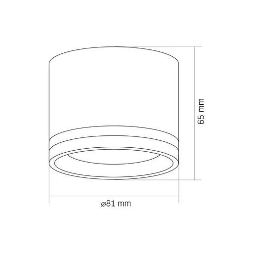 Світильник Videx під лампу GX53 накладний Чорний Ø8.1х6.5 см Line F Арт. VL-SPF35A-B - фото 2
