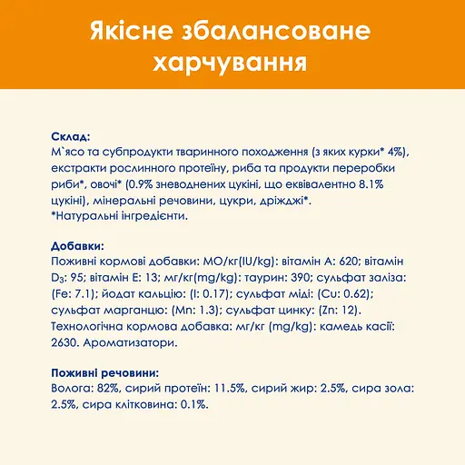 Влажный корм для взрослых кошек Purina Cat Chow Adult с курицей и цуккини 85 г х 10 шт. - фото 8