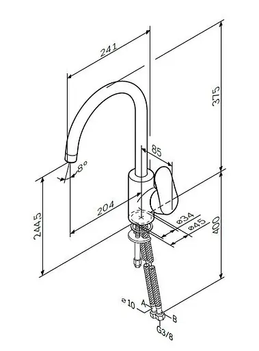 Змішувач для кухні AM.PM Like F8007000 - фото 8