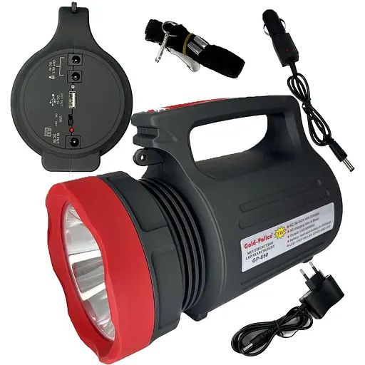 Багатофункціональний туристичний ручний ліхтар Gold-Police GP650 з Power Bank LED 220V - фото 7