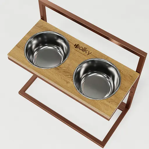 Hollky Flex L — регулируемые миски на подставке для больших собак (2 × 1.8 л) - фото 8