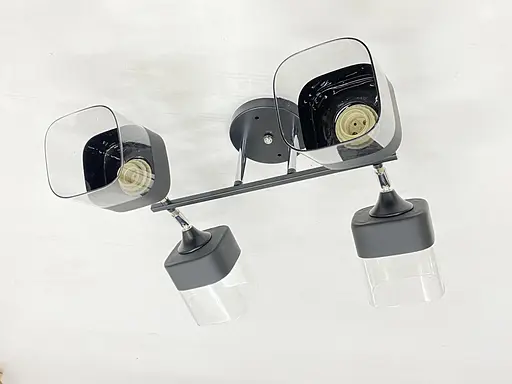 Стельова Люстра на 4 плафони VALESO 91134/4 (Чорний+Хром)