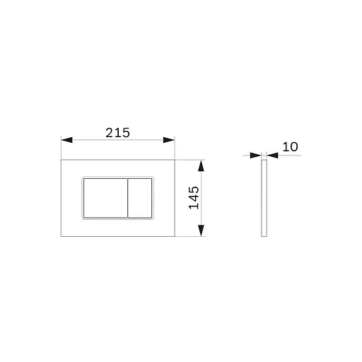 Клавиша для инсталляции пластик Am.Pm ProC black matt I070238, Черный матовый - фото 2