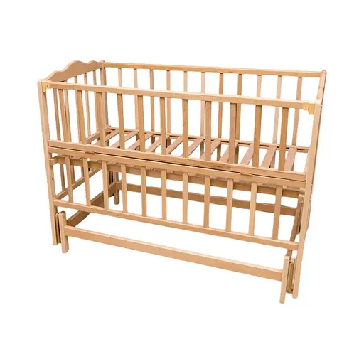 Кроватка детская Анастасия-2 с шарнирно-подшипниковым механизмом и откидной боковиной бук цвет натуральный