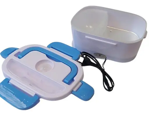 Автомобильный ланч- бокс с подогревом Electronic Lunchbox от прикуривателя термос для еды 1 л Синий - фото 6