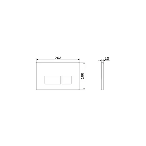 Клавіша для інсталяції пластик Am.Pm Fit S хром матовий I050131, Хром матовый - фото 2