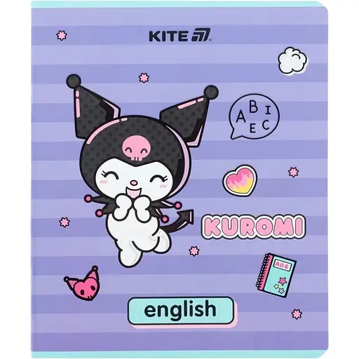 Набір зошитів Kite Kuromi Англійська мова предметний 48 аркушів в лінію 10 шт. (HK25-240-8)