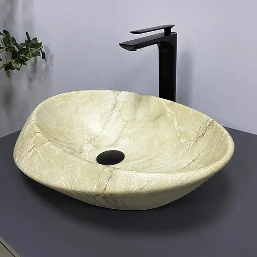 Умивальник VBI Rotello beige onyx matt накладний VBI-017103 - фото 4