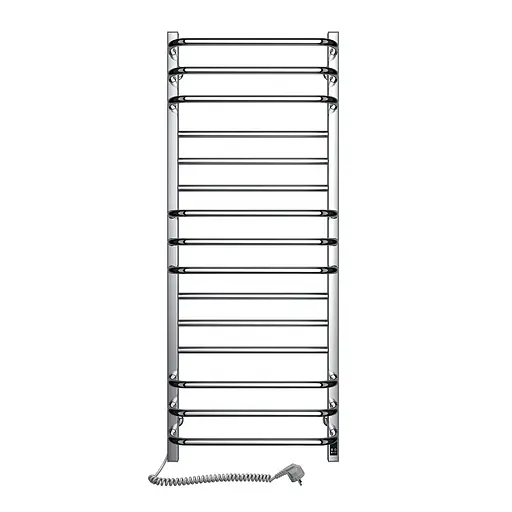 Электрический полотенцесушитель Navin Грандис 480x1200 Sensor левая с таймером полированная 10-043153-5010, Хром, Левое, Электронный - фото 1