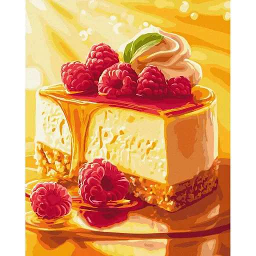 Картина по номерам на подрамнике Brushme Медовый чизкейк