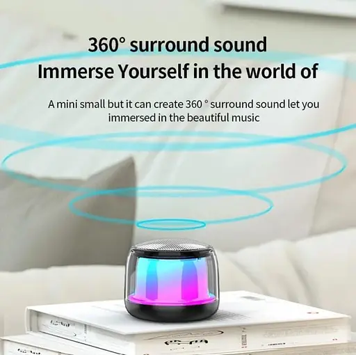 Раздвижной мини-динамик Bluetooth 5.0 Светодиодная лампа MP3 RGB Встроенный микрофон для громкой связи Слот для TF-карты - фото 2