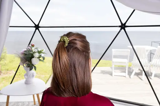 Шовкова резинка для волосся Чумацький Шлях підвищеної еластичності та міцності Розмір S в Подарунковій упаковці Хакі (1209-02) - фото 7