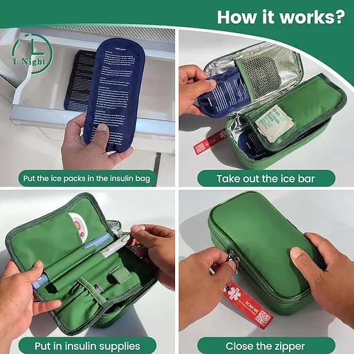 Диабетический изолированный органайзер для медикаментов 1-WHEAT Insulin Cooler Travel Case - фото 2