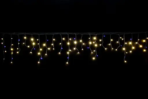 Гірлянда вулична бахрома світлодіодна з мерехтінням на дім Laplandia чорний ПВХ провід 25 м Тепле світло (ww.02.6B.850.F+)