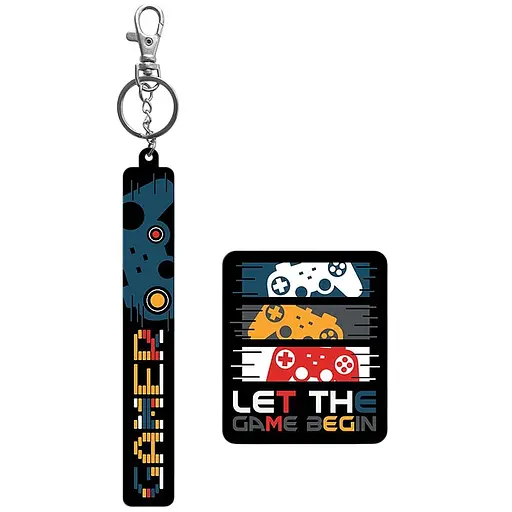 Набор Kite Gamer: бейдж на липучке и подвеска (K26-3010-2) - фото 1